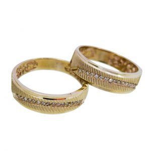 خرید                     ست حلقه طلا 18 عیار کانیار گالری مدل M24