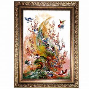 خرید تابلو فرش ماشینی نقش نگار رضوی طرح مینیاتور کد 1446KC