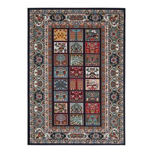 خرید                     گلیم ماشینی طرح خشتی سلطنتی کد 404