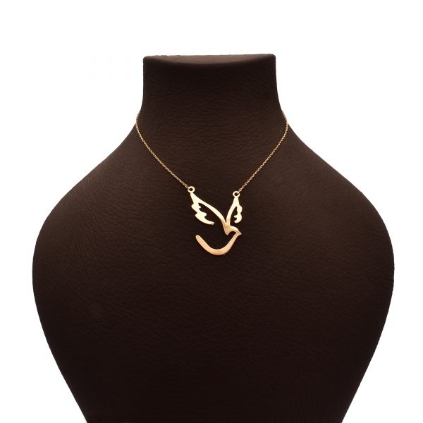 خرید                     گردنبند طلا 18 عیار زنانه آرشا گالری طرح پرنده کد A2431