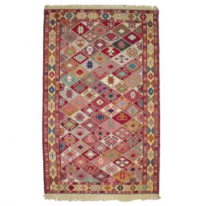 خرید                     گلیم دستباف دو و نیم متری کد 980413