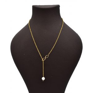 خرید                     گردنبند طلا 18 عیار زنانه آرشا گالری طرح بینهایت کد 433A2492