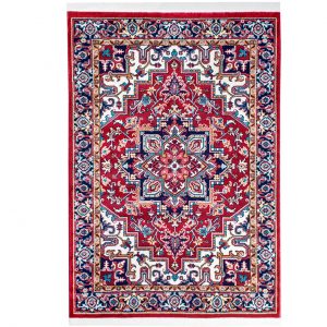 خرید                     فرش ماشینی سهند طرح هریس کد P648.BJ زمینه لاکی