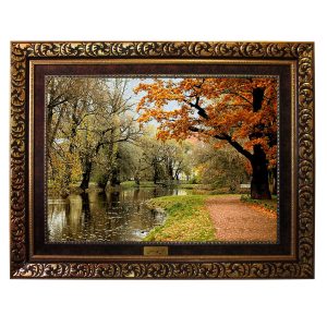 خرید تابلو فرش ماشینی نقش نگار رضوی طرح منظره کد 521W