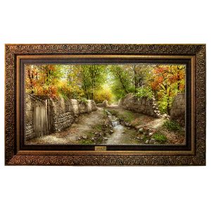 خرید تابلو فرش ماشینی نقش نگار رضوی طرح کوچه باغ کد 1930CB