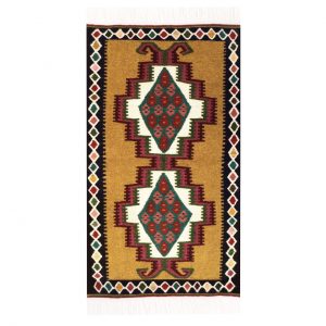 خرید                     گلیم دستبافت یک متری طرح سنتی کد 20074