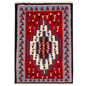 خرید گلیم دستبافت نیم متری طرح هرسین کد 7609