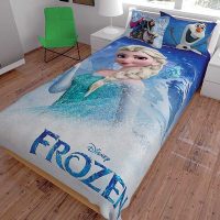 خرید                     سرویس روتختی مدل السا فروزن Elsa Frozen یک نفره 5 تکه