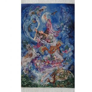 خرید                      فرش دستبافت دیوارکوب مدل شکوفه صبحگاهی کد 293