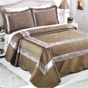 خرید                     سرویس روتختی کازاندرا طرح Bali gold یک نفره 2 تکه
