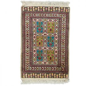 خرید                     فرش دستبافت یک متری طرح ترکمن کد 2002