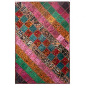 خرید                     کلاژ فرش دستبافت سه و نیم متری مدل چهل تکه کد FT20-9