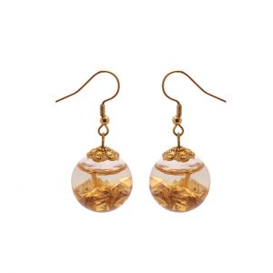 خرید                      گوشواره طلا 24 عیار زنانه طرح گوی کد 100176