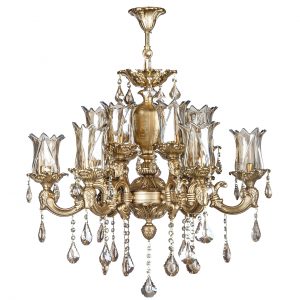 خرید لوستر 12 شعله چشمه نور کد C2976.6+6-AO