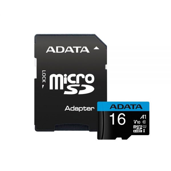 خرید                     کارت حافظه‌ microSDHC ای دیتا مدل Premier کلاس 10 استاندارد UHS-I U1 سرعت 100MBps ظرفیت 16 گیگابایت به همراه آداپتور SD