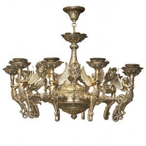 خرید                     لوستر 10 شعله لوسترسازان  مدل فرشته بالدار کد L1140-10