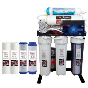 خرید دستگاه تصفیه کننده آب آکوآکلیر مدل BLACK RADIX -A2750 به همراه فیلتر بسته 4 عددی