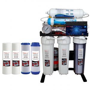 خرید                                       دستگاه تصفیه کننده آب آکوآکلیر مدل BLACK RADIX - A2450 به همراه فیلتر بسته 4 عددی