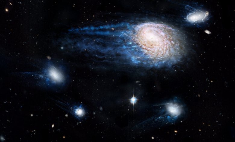 کهکشان های بزرگ برای تکامل از کهکشان های کوچک تر تغذیه می کنند
