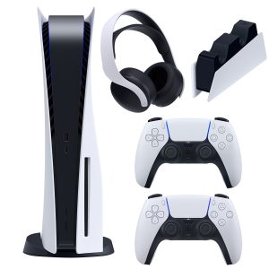 خرید                                     مجموعه کنسول بازی سونی مدل PlayStation 5 Drive ظرفیت 825 گیگابایت به همراه هدست و پایه شارژر