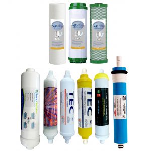 خرید                                     فیلتر دستگاه تصفیه کننده آب  مدل FILTER RO- AT9M مجموعه 9 عددی