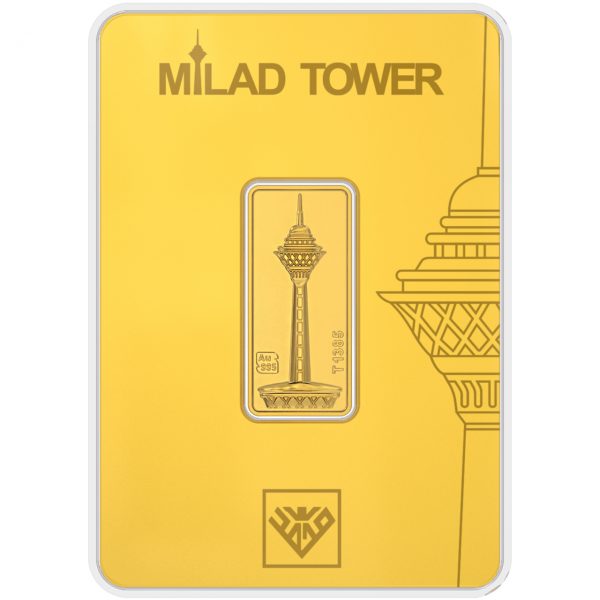 خرید                                     شمش طلا 24 عیار طلای محمد مدل برج میلاد G5