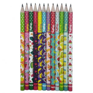 خرید                                     مداد مشکی آریا مدل FRUITY کد A3 بسته 12 عددی