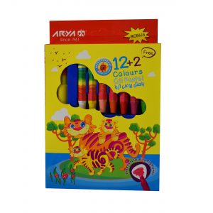 خرید                                     مداد شمعی 12 رنگ آریا مدل tiger