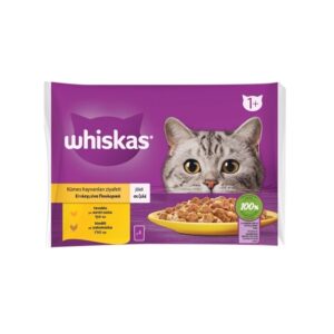 خرید پوچ گربه بالغ ویسکاس مدل میکس طیور وزن 340 گرم مجموعه 4 عددی