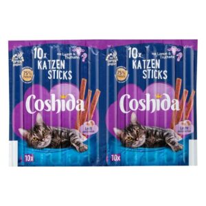 خرید تشویقی گربه کوشیدا مدل مدادی بره و بوقلمون وزن 50 گرم بسته 10 عددی