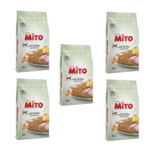 خرید غذای خشک گربه میتو مدل Chicken وزن 1000 گرم بسته 5 عددي