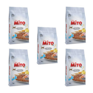 خرید غذای خشک گربه میتو مدل MIX وزن 1000 گرم بسته 5 عددی