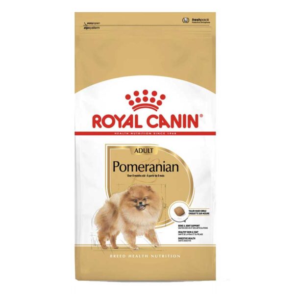 خرید غذای خشک سگ رویال کنین مدل pomeranian وزن 1.5 کیلوگرم