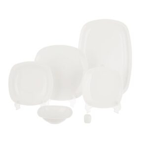 خرید سرویس غذاخوری 27 پارچه چینی زرین ایران سری کواترو مدل White درجه یک