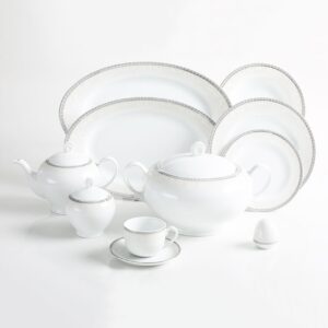 خرید سرویس غذاخوری 102 پارچه چینی زرین ایران سری ایتالیا اف مدل Riva درجه عالی