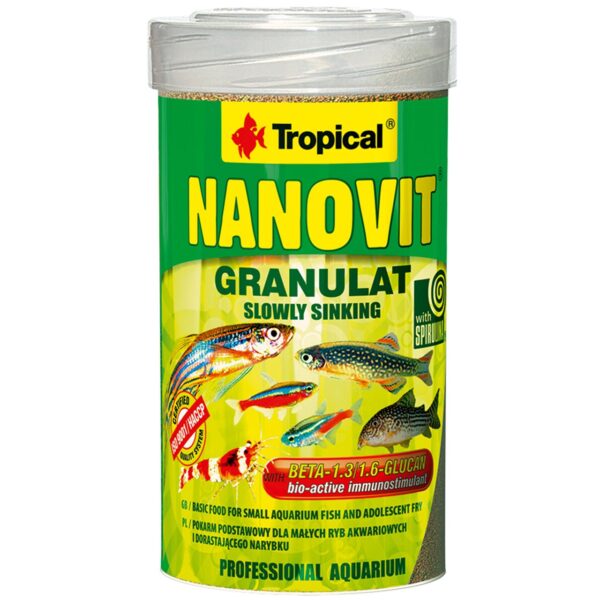 خریدغذای ماهی تروپیکال مدل Nanovit Granulat وزن 70 گرم