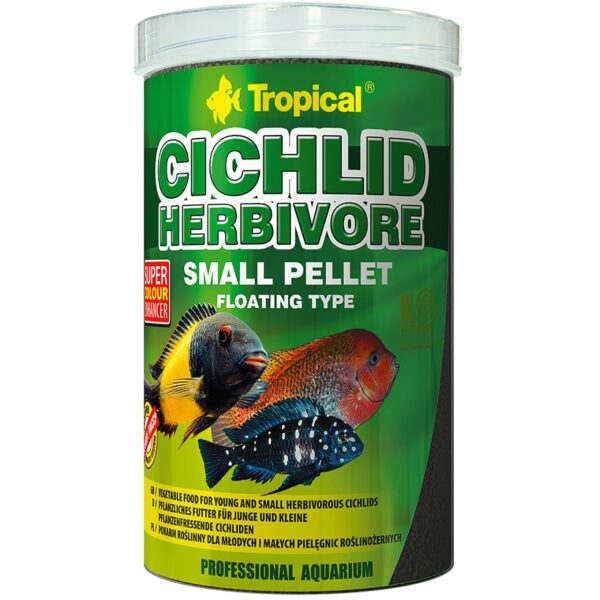 خریدغذای ماهی تروپیکال مدل Cichlid Herbivore Small pellet وزن 90 گرم