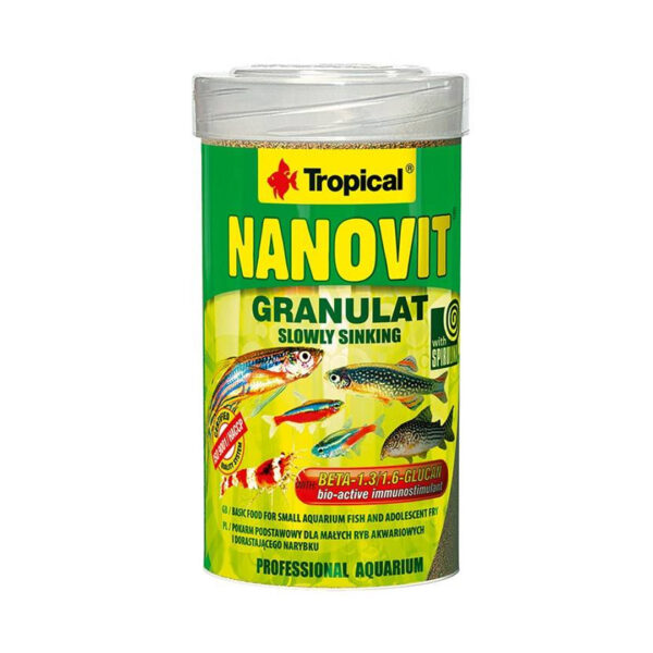 خریدغذای ماهی تروپیکال مدل Nanovit Granulat کد 331085 وزن 70 گرم