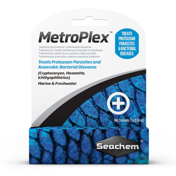 خریدمحلول ضد انگل آکواریوم سیچم مدل Metroplex وزن 5 گرم