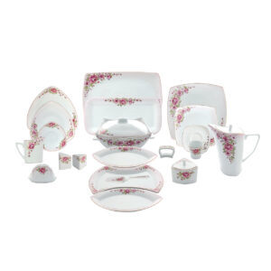 خریدسرویس غذاخوری 105 پارچه چینی پردیس کاشان سری پاریس طرح آلما کد F172