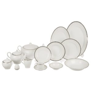 خریدسرویس غذاخوری 102 پارچه چینی زرین ایران سری ایتالیا اف مدل Riva درجه یک