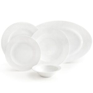 خریدسرویس غذاخوری 28 پارچه چینی زرین ایران سری رادیانس مدل White 2 درجه عالی
