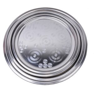 خریدسینی استیل برکان بسته 4 عددی قطر 66 و 60 و 56 و 50 سانتی