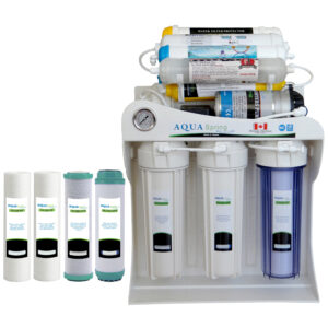 خریددستگاه تصفیه کننده آب آکوآ اسپرینگ مدل NF - SF4200 به همراه فیلتر تصفیه آب مجموعه 4 عددی