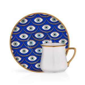 خریدسرویس قهوه خوری 12 پارچه گلور طرح چشم نظر
