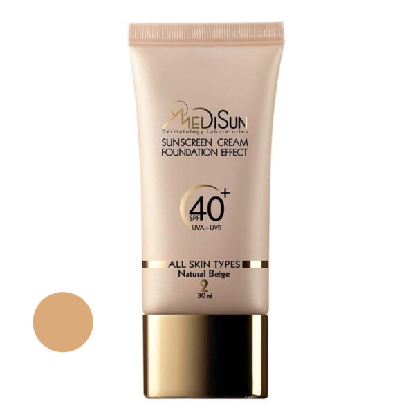 خریدکرم ضد آفتاب رنگی مدیسان SPF40 شماره 2 مناسب انواع پوست حجم 30 میلی لیتر