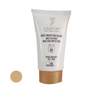 خریدکرم ضدآفتاب رنگی لانسون SPF50 مدل مالتی اکشن مناسب پوست های چرب حجم 40 میلی لیتر