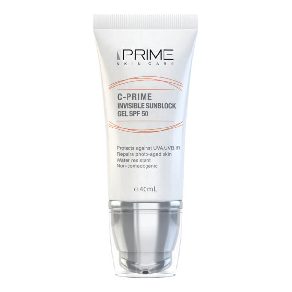 خریدژل ضد آفتاب بی رنگ پریم SPF 50 مدل C-Prime مناسب برای انواع پوست حجم 40 میلی لیتر