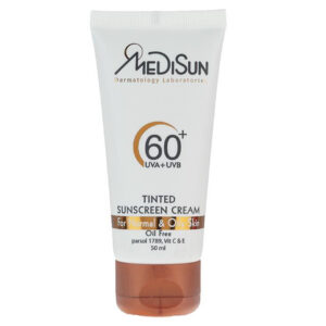 خریدکرم ضد آفتاب رنگی  مدیسان مدل  Tinted SPF 60 مناسب پوست های چرب و معمولی حجم 50 میلی لیتر