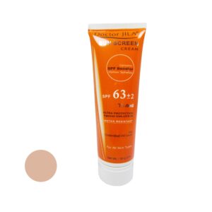 خریدکرم ضدآفتاب رنگی دکتر ژیلا SPF63 مدل DJ3 مناسب انواع پوست وزن 50 گرم